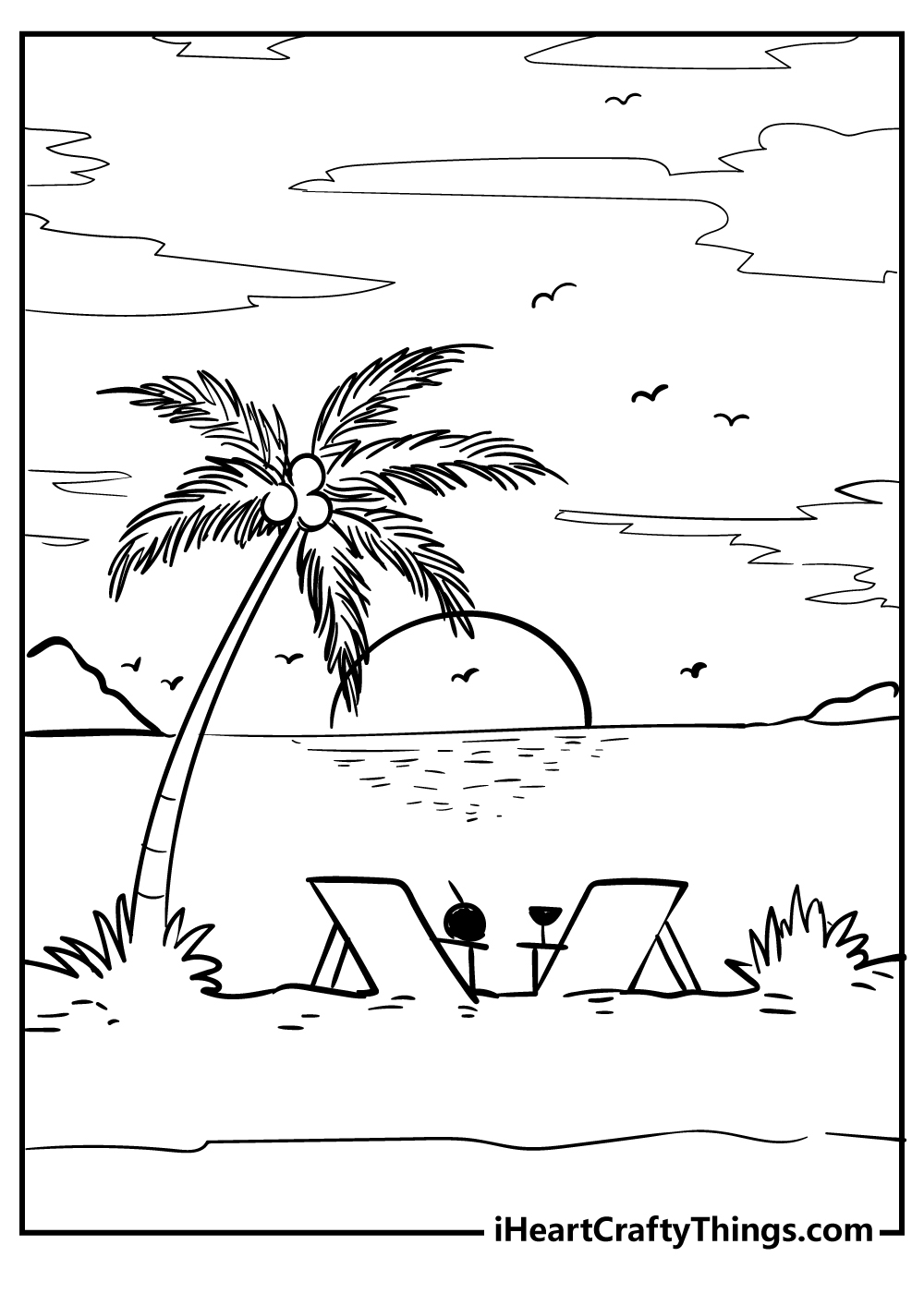 Sunset Coloring Pages 25 Free Printables 45 Beach Coloring Pages Free PDFs Smooth Draw