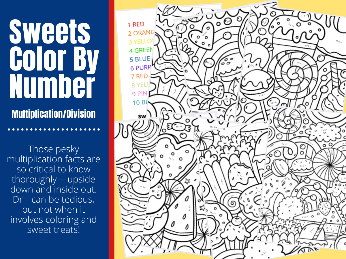 Sweets Color By Number Multiplication Division Orison Orchards Sweets Color By Number Multiplication Division Orison Orchards