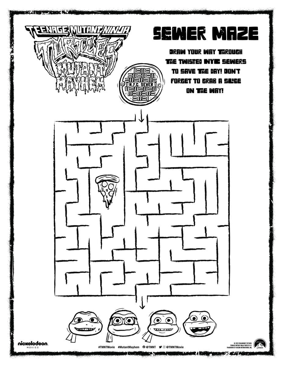 Teenage Mutant Ninja Turtles Mutant Mayhem Activity Sheets Fandango
