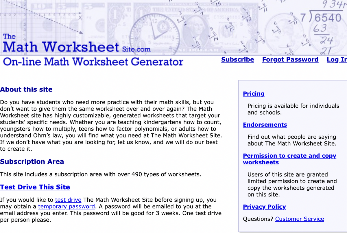 TheMathWorksheetSite Review August 2024 Update TopSchoolReviews Free Math Worksheets