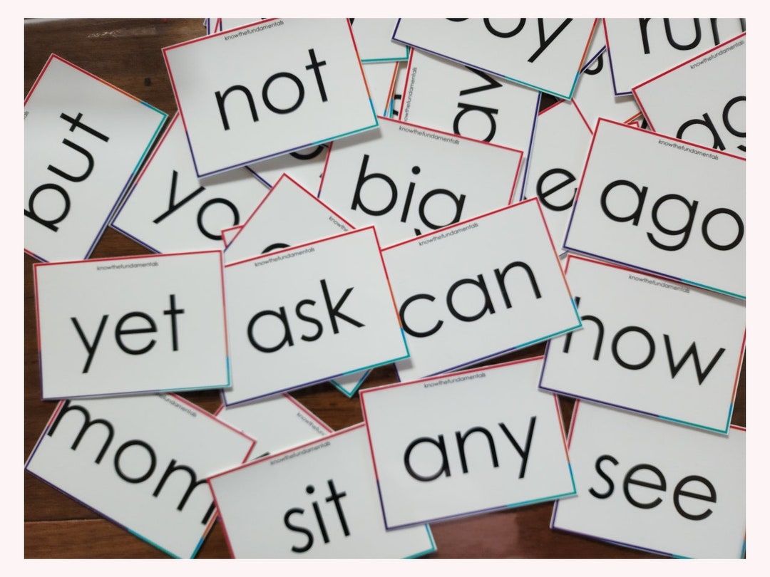 Three Letter Words Flashcard Early Learners CVC Words High Frequency Words Reading Practice For Preschool Kindergarten Grade 1 Kids Etsy