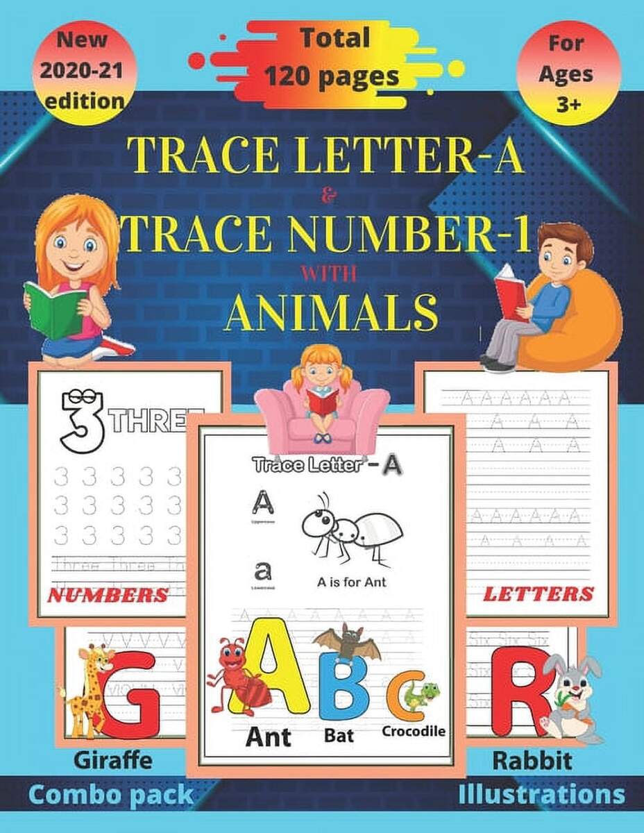 Trace Letter A Trace Number 1 With Animals Kindergarten Handwriting Workbook Alphabet Activity Book Letter Tracing Book Number Tracing Book Walmart Trace Letter A Trace Number 1 With Animals Kindergarten Handwriting Workbook Alphabet Activity Book Letter Tracing Book Number Tracing Book Walmart