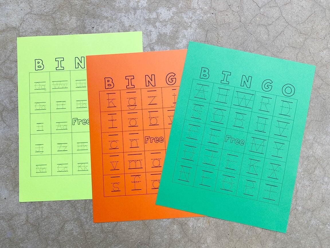 Tracing Alphabet Bingo Cards Mary Martha Mama