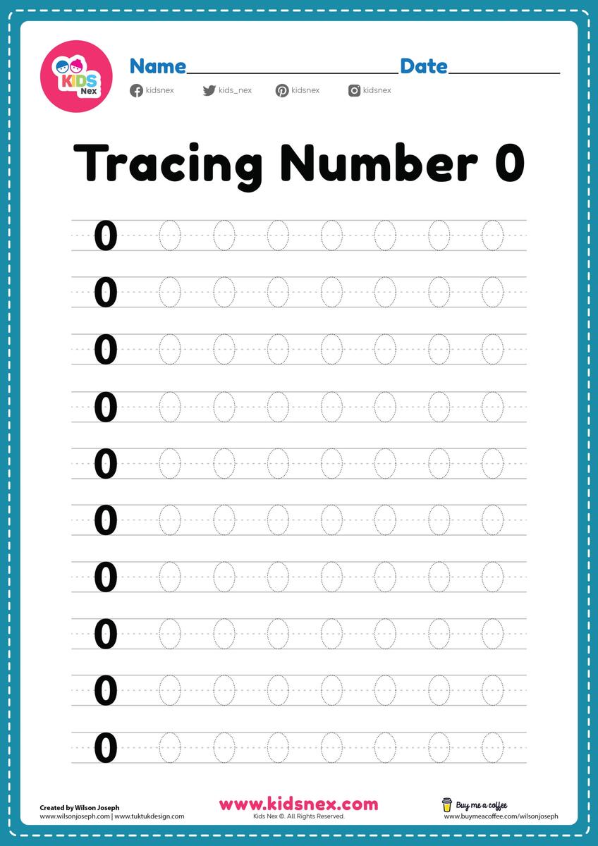 Tracing Number 0 Worksheet For Kindergarten Free PDF Printable Tracing Number 0 Worksheet For Kindergarten Free PDF Printable