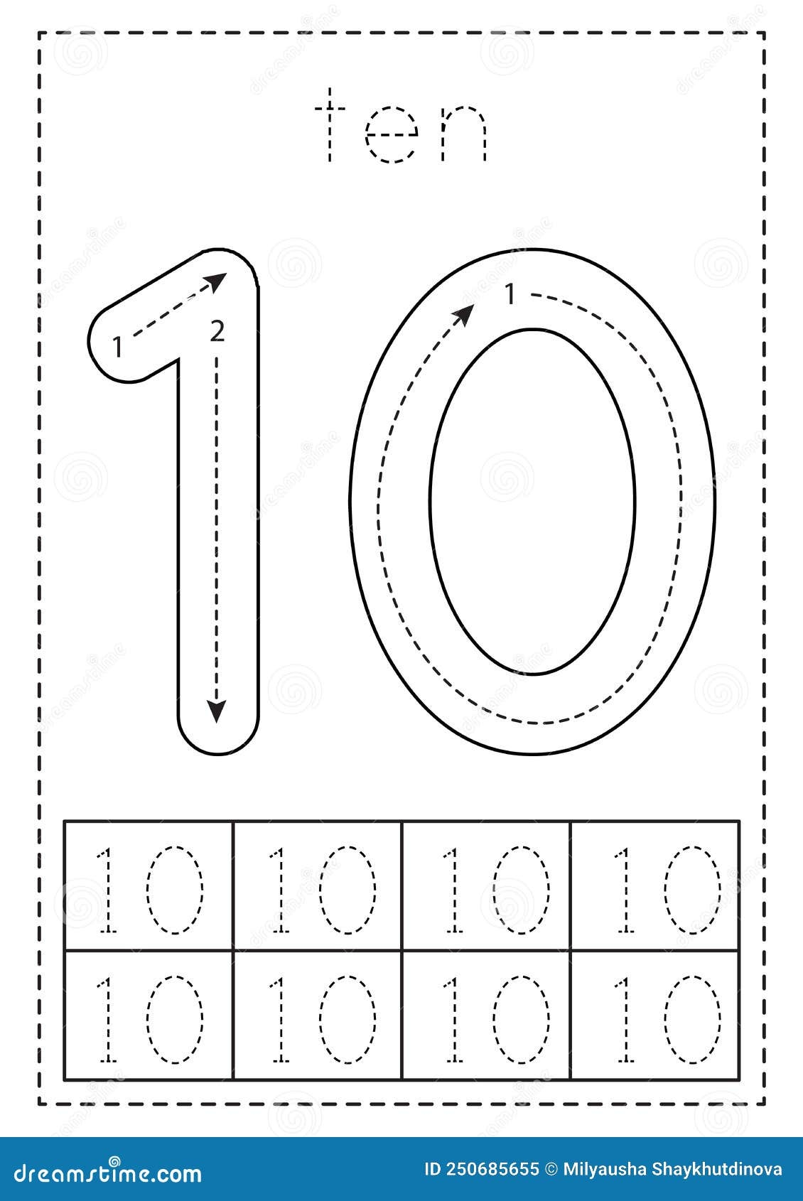 Tracing Numbers 1 10 Worksheets Free Printable Pdfs Teach Prints