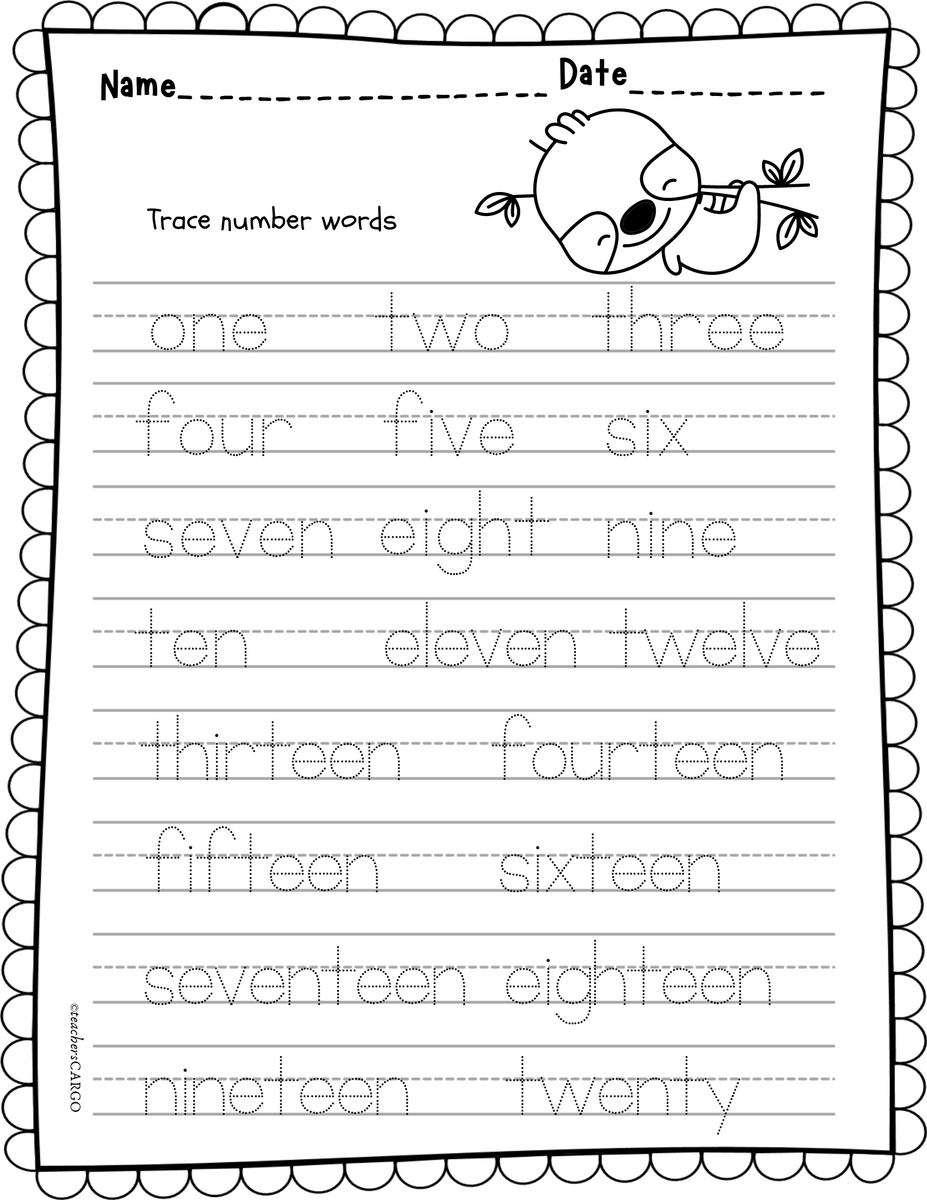 Tracing Numbers 1 20 Worksheets Free Printable Pdfs Teach Prints