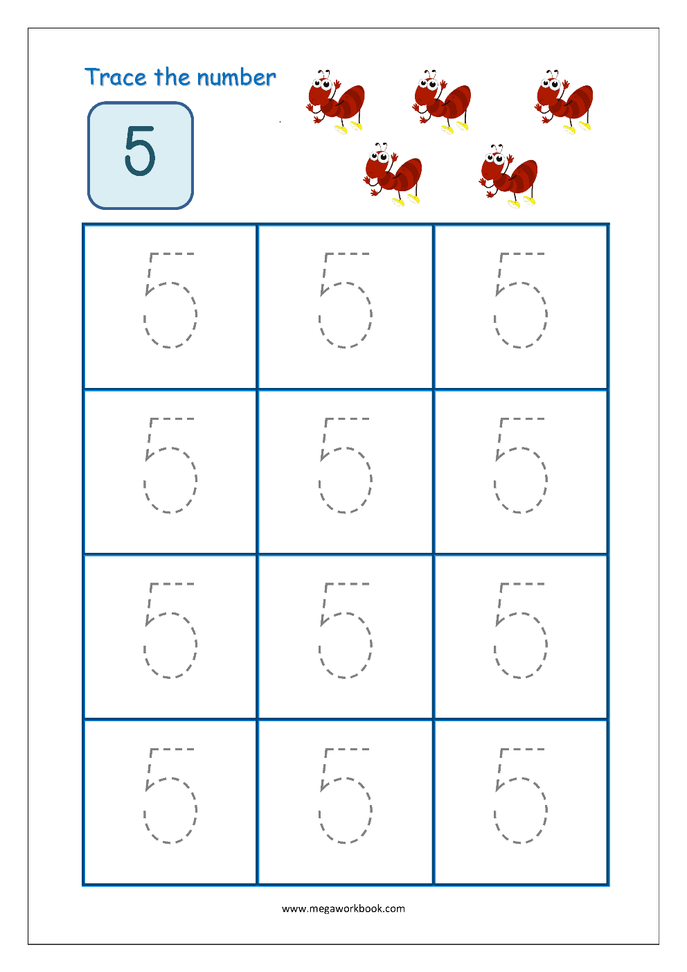 Tracing Numbers Number Tracing Worksheets Tracing Numbers 1 To 10 Number Writing Practice MegaWorkbook