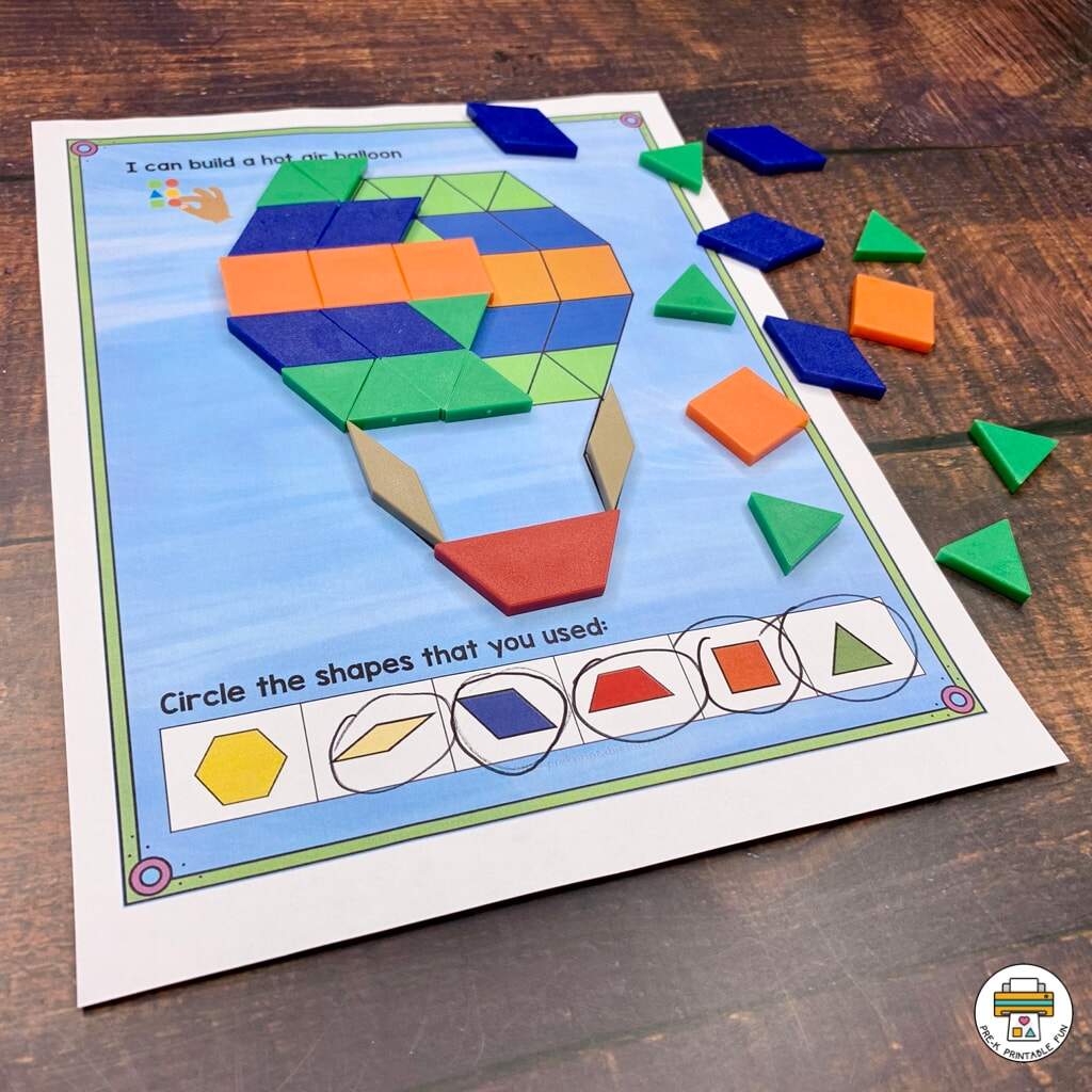 Transportation Pattern Block Mats Pre K Printable Fun