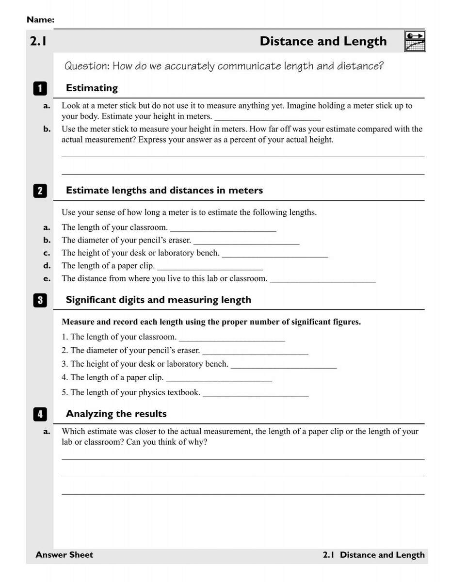 Unit 1 Measurement And Motion CPO Science Unit 1 Measurement And Motion CPO Science