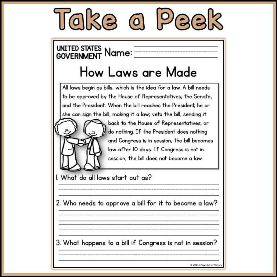 Branches Of Government Reading Packet By Teach Simple