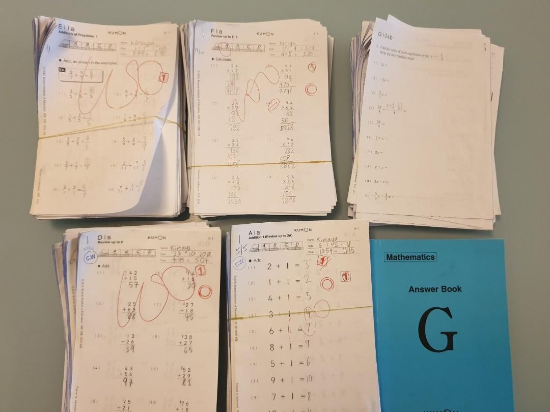 Used Kumon Worksheets Hobbies Toys Books Magazines Worksheets Library