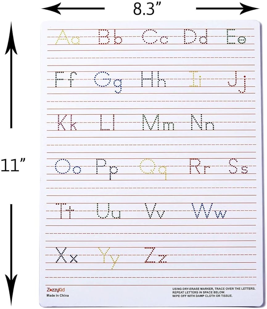 White Board For Kids LuckyShe Acrylc Dry Erase Board Kds Personalzed ABC Letters Numbers Wpe Off Trace Boards Letter Tracing Board