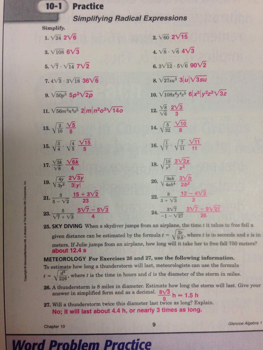 Workbook Answers Workbook Answers