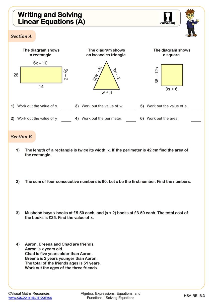 Systems Of Equations Word Problems Worksheet