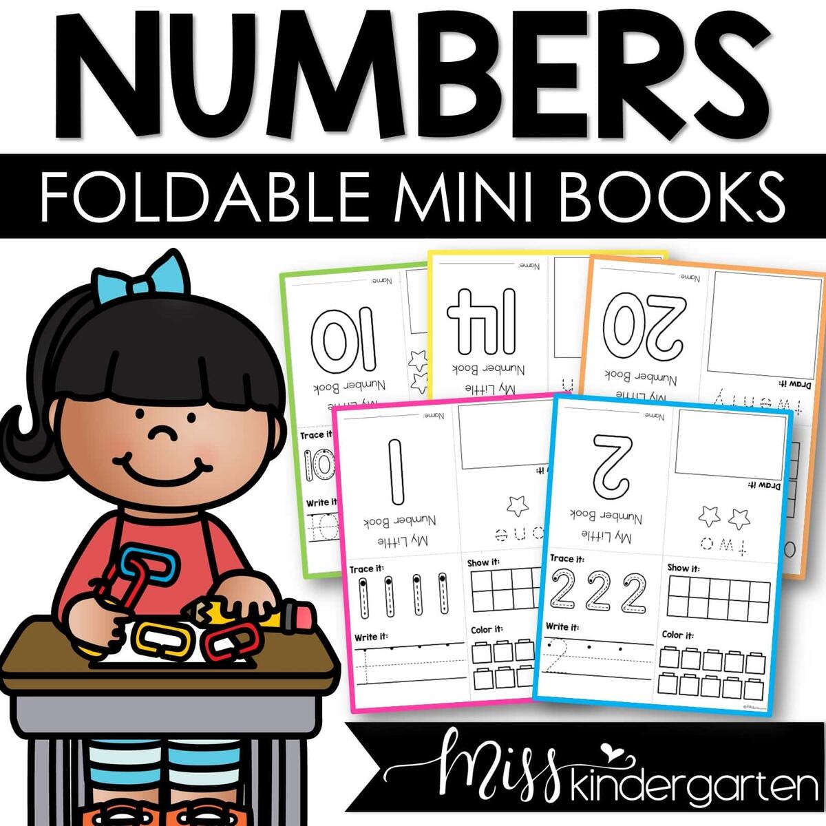 Writing Numbers 1 20 Worksheets And Mini Books Miss Kindergarten Apple Counting Book Free Printable Fun A Day