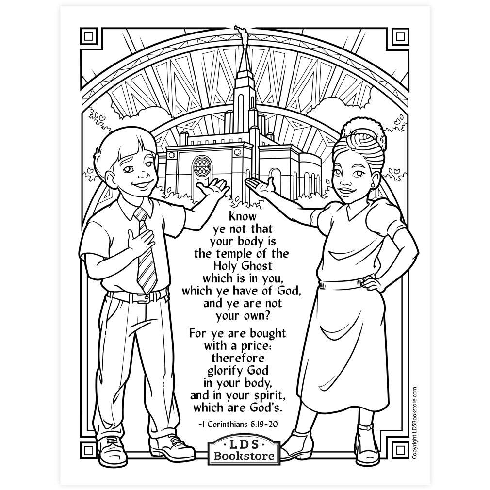 Your Body Is A Temple Coloring Page Printable Your Body Is A Temple Coloring Page Printable